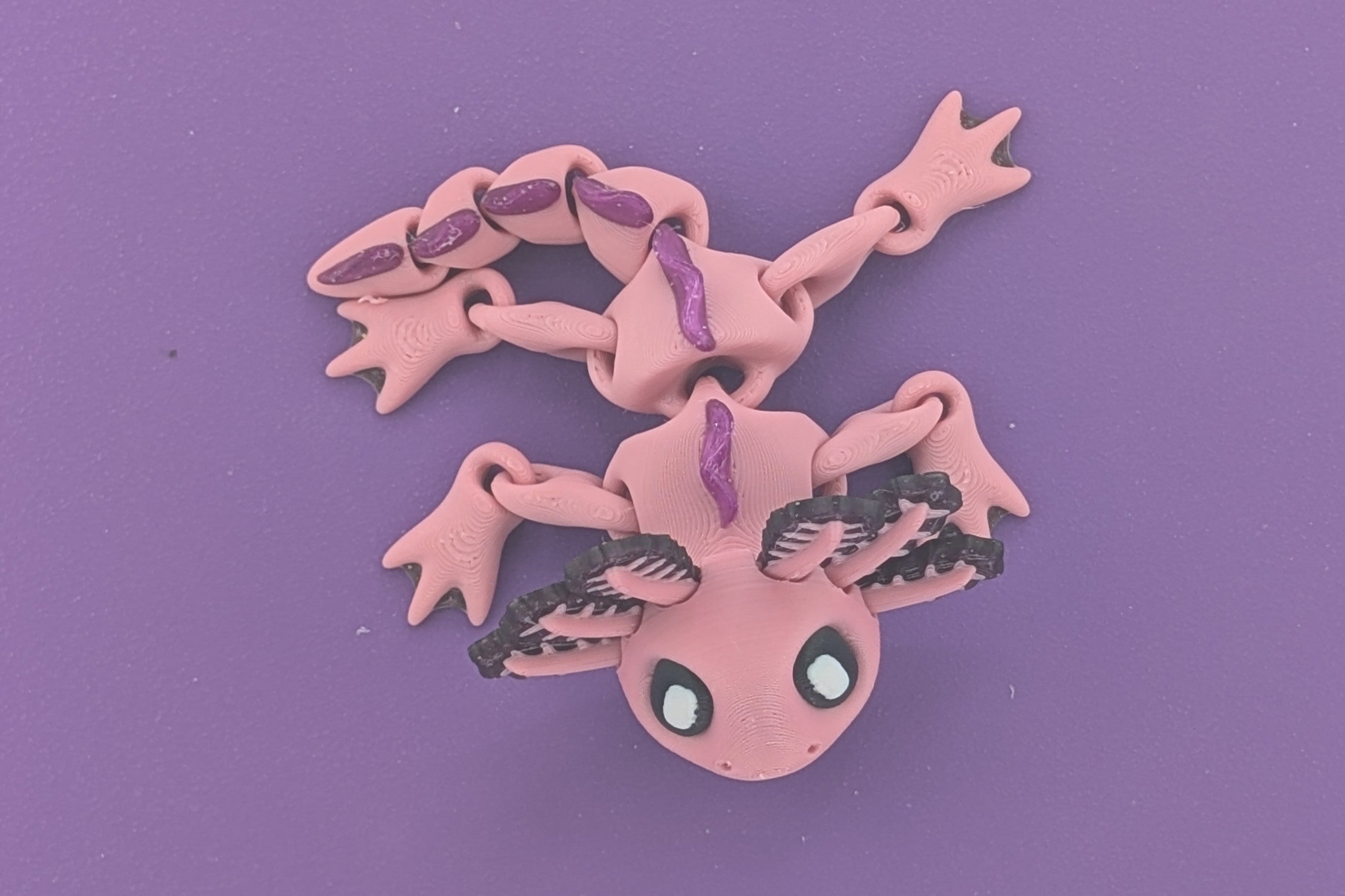 Pink Axolotl Magnet Flexi Fidget– Amphibian Friend