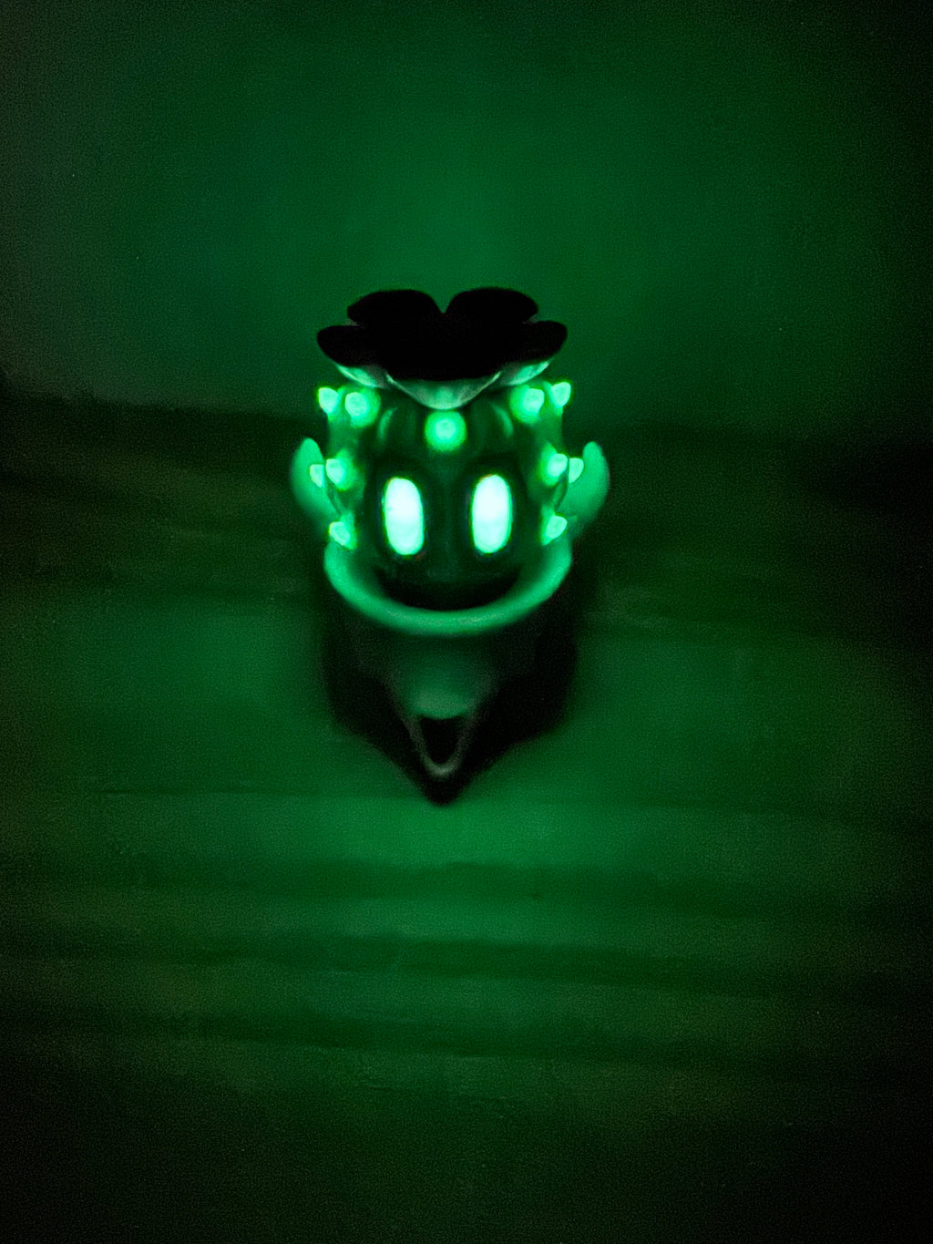 Bloblab Cactus in Skull Pot – Quirky Charm with a Glowing Floral Twist