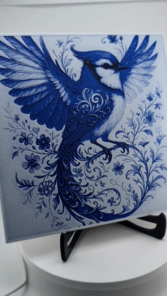 Bluebird Hueforge Art Panel – 9.45"x9.45"