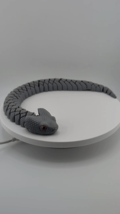 Articulated Flexi Bush Viper – 15" Gradient PLA Snake with Glass Eyes