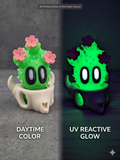 🌵✨ Glow-in-the-Dark Bloblab Flower Cactus! 🌸 Adorable 3D Printed Desk Pet & Pot 👀🪴