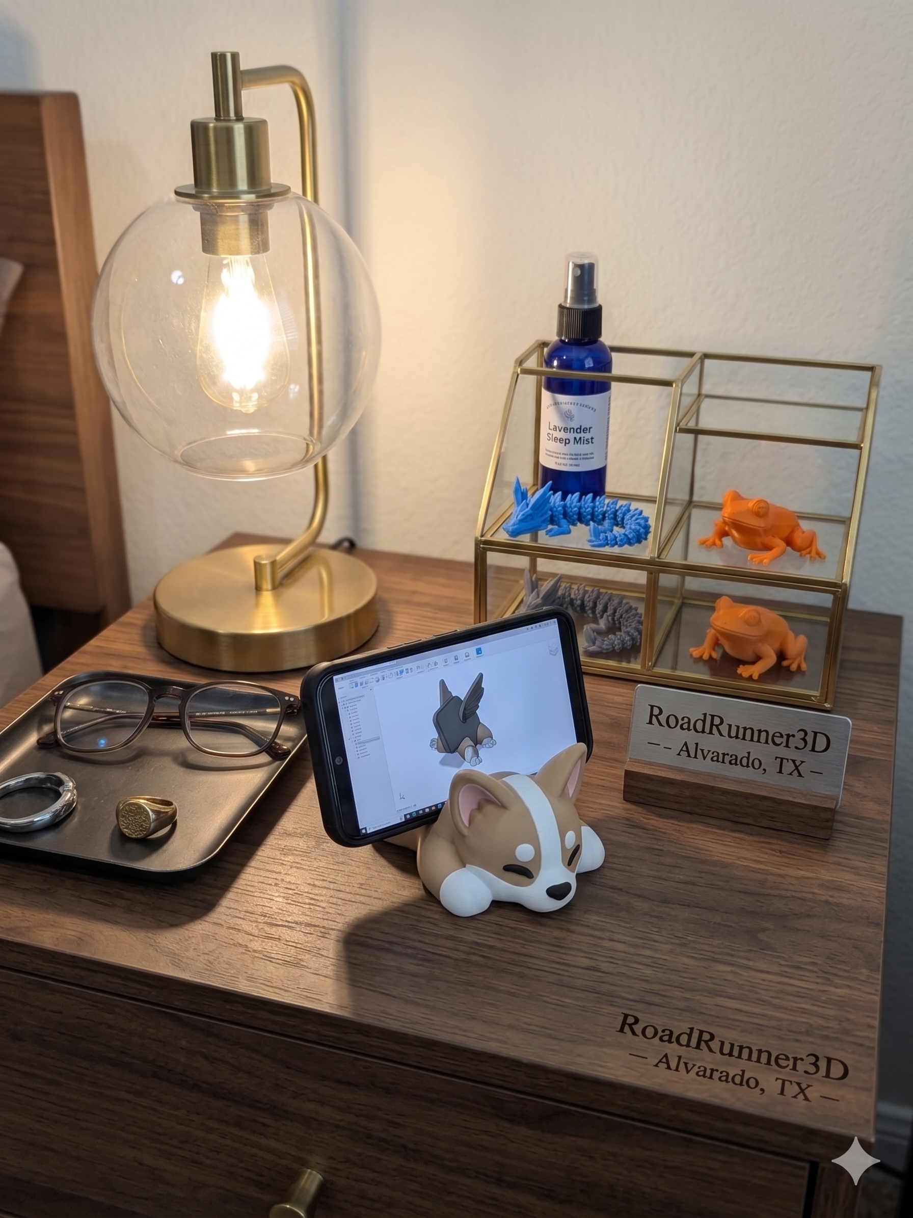 5.75 Inch Corgi Phone Holder 3D Printed Desk Pet Smartphone Stand