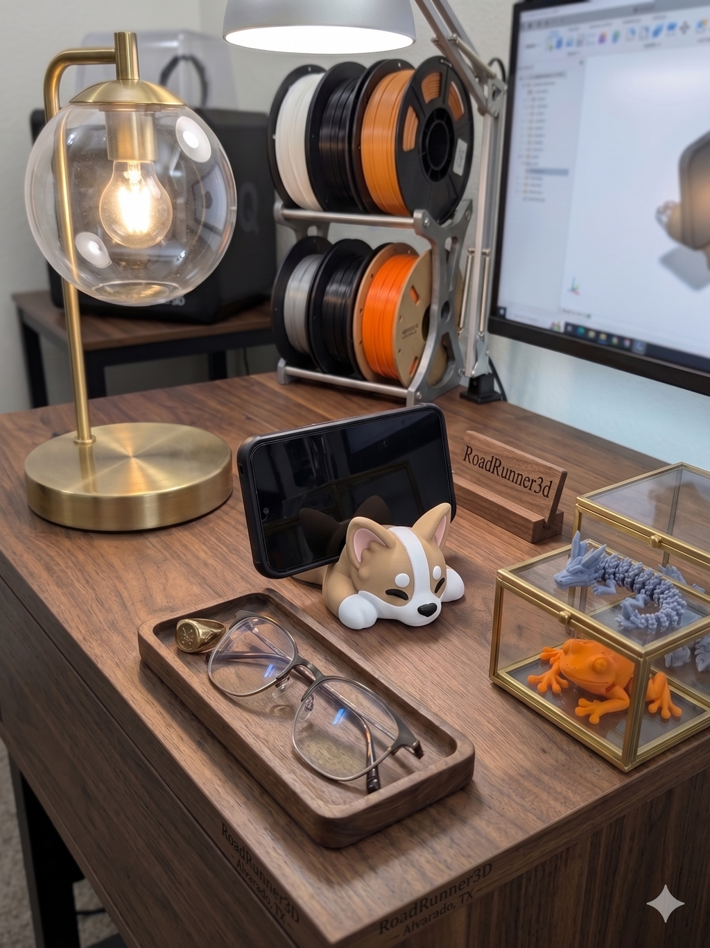 5.75 Inch Corgi Phone Holder 3D Printed Desk Pet Smartphone Stand
