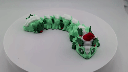 Festive Skunk Mini Dragon – Christmas Edition Flexible Fidget Toy for All Ages