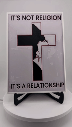 Hueforge Christian Wall Art – It’s Not Religion, It’s a Relationship
