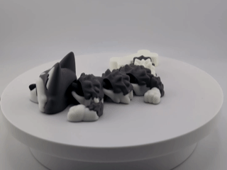 Mini Husky Dragon Fidget Toy – Articulated Flexi Pet for Kids & Adults