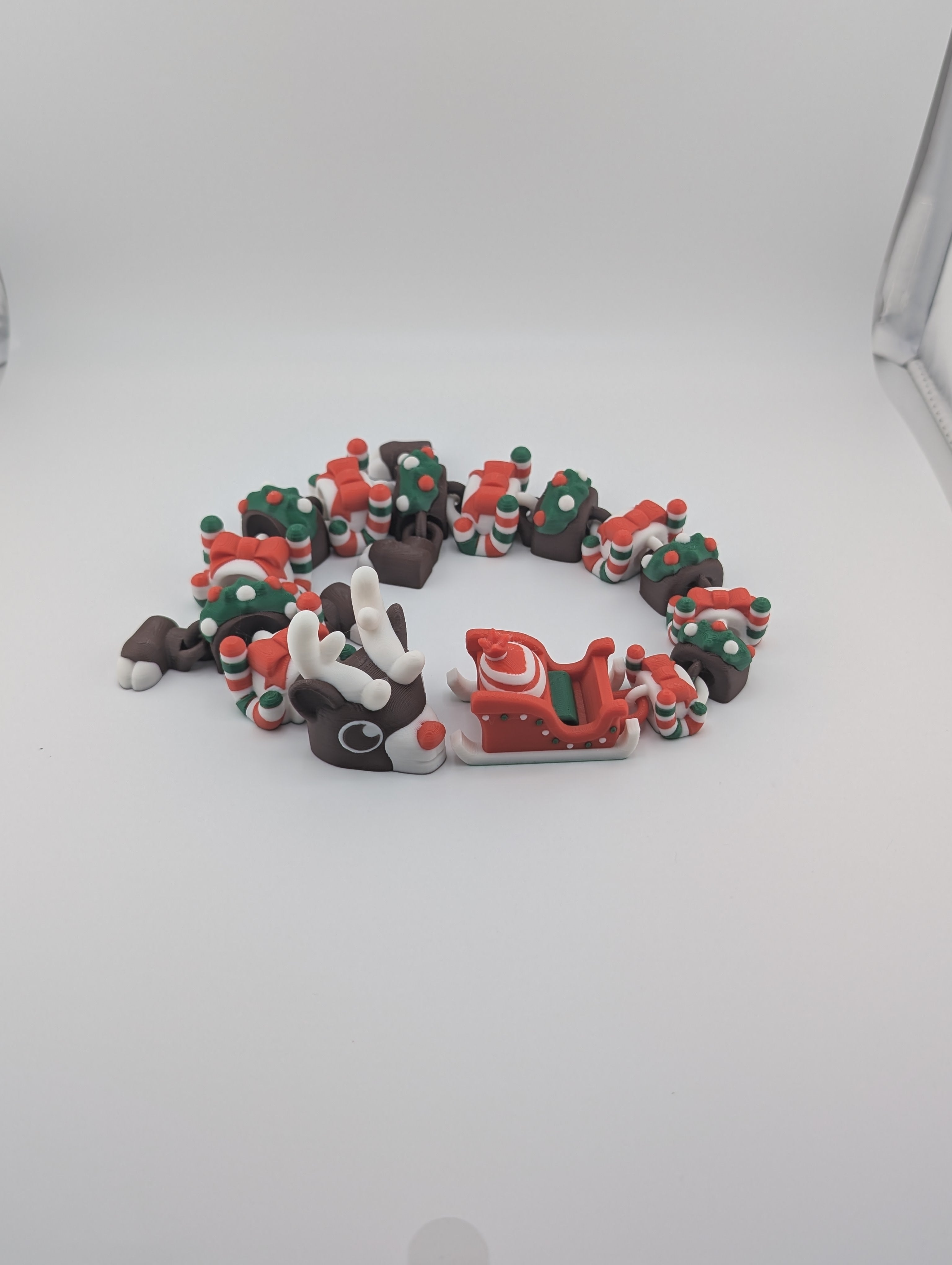 Cute Reindeer Dragon Red and Green - 16"