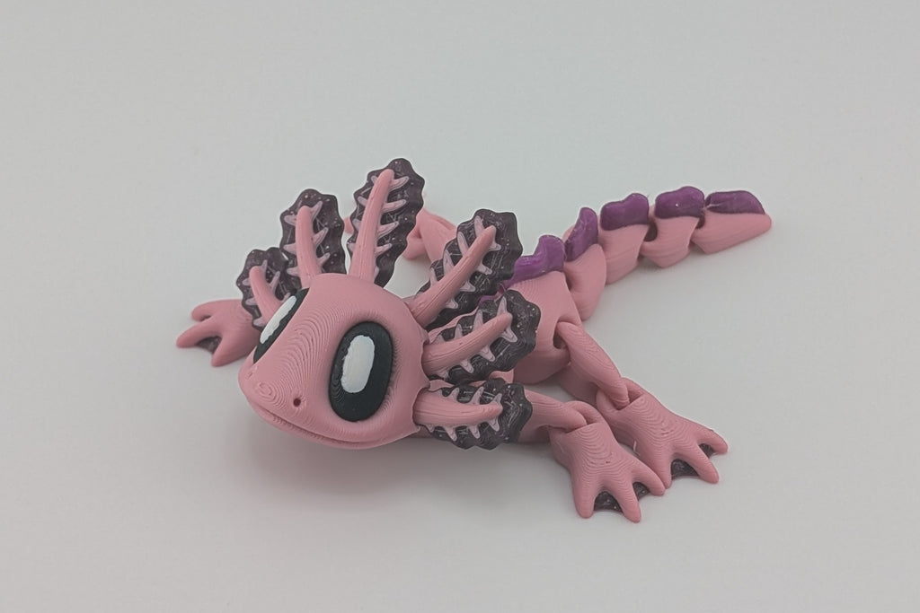 Pink Axolotl Magnet Flexi Fidget– Amphibian Friend