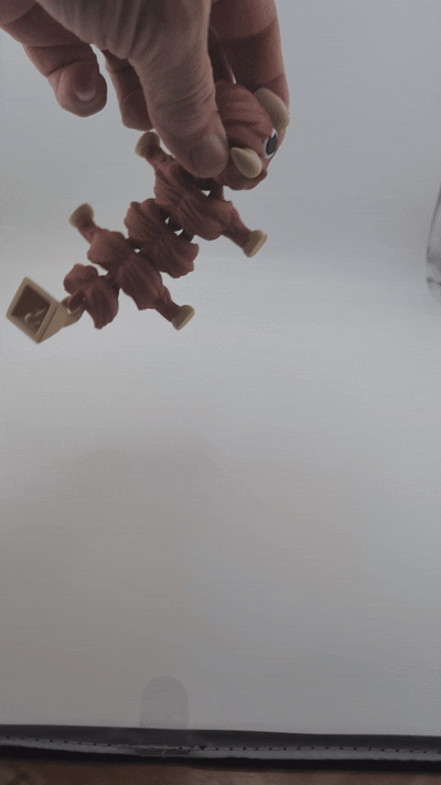 Flexi Highland Cow with Bell – Articulated PLA Figurine