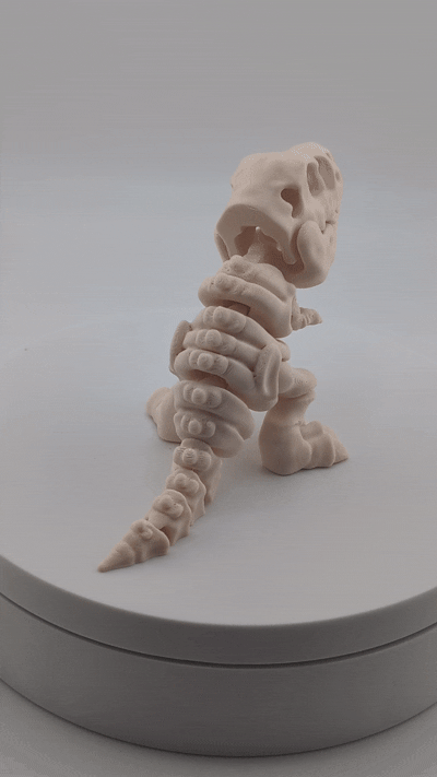 Flexi Skeleton T-Rex – 3D Printed PLA Toy