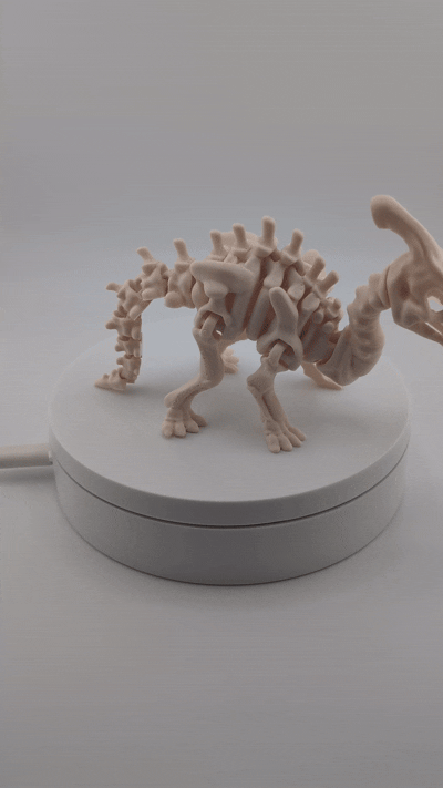Flexi Skeleton Parasaurolophus – 3D Printed PLA Toy