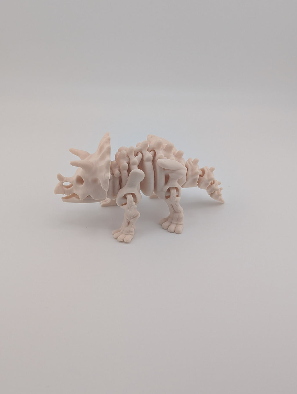 Flexi Skeleton Triceratops – 3D Printed PLA Toy