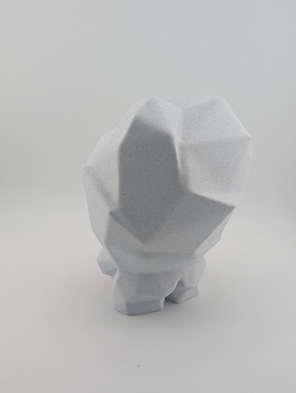 Heartfelt Pet Rock Figurine – 6.25" Tall (Marble PLA)