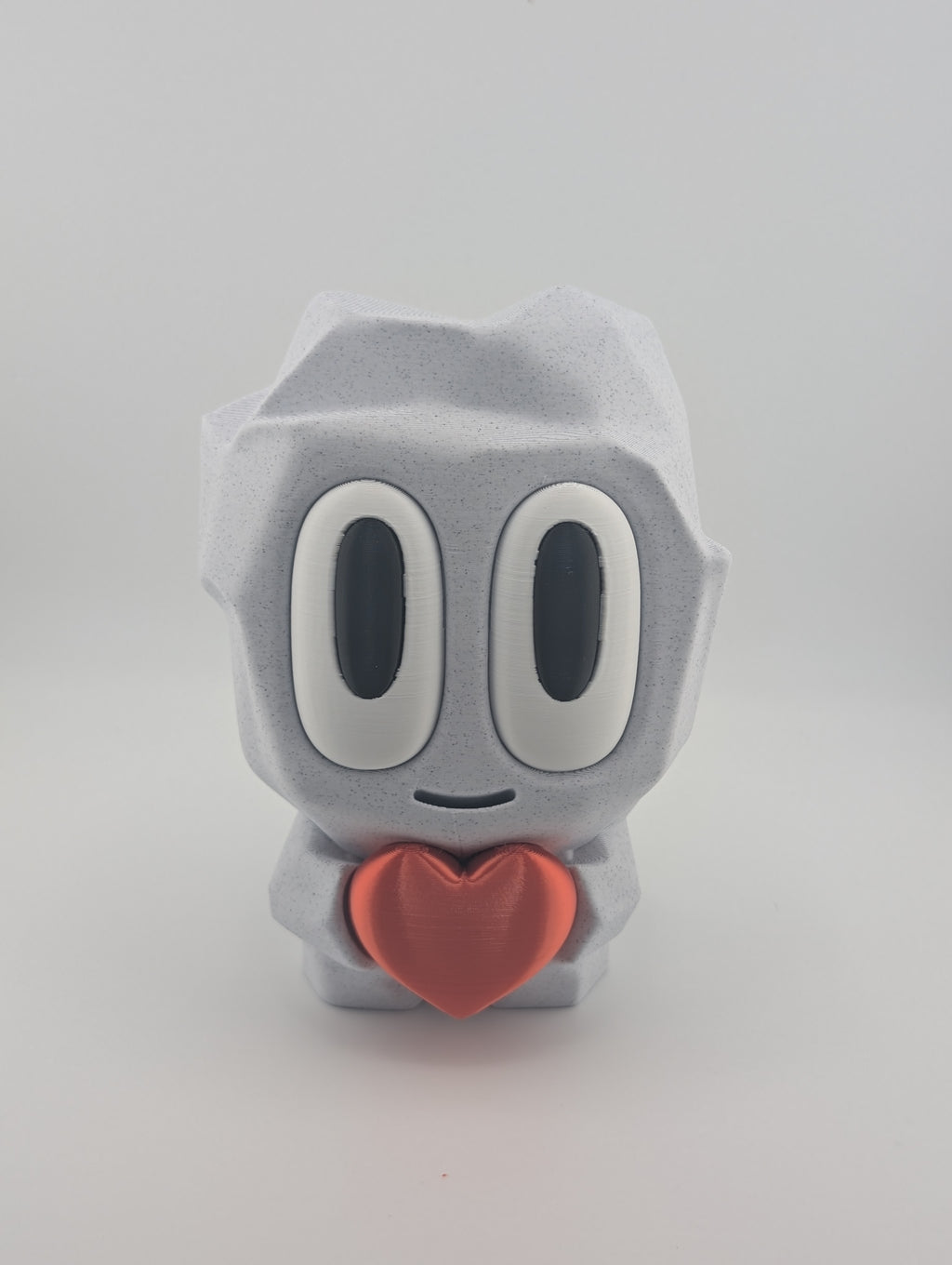 Heartfelt Pet Rock Figurine – 6.25" Tall (Marble PLA)