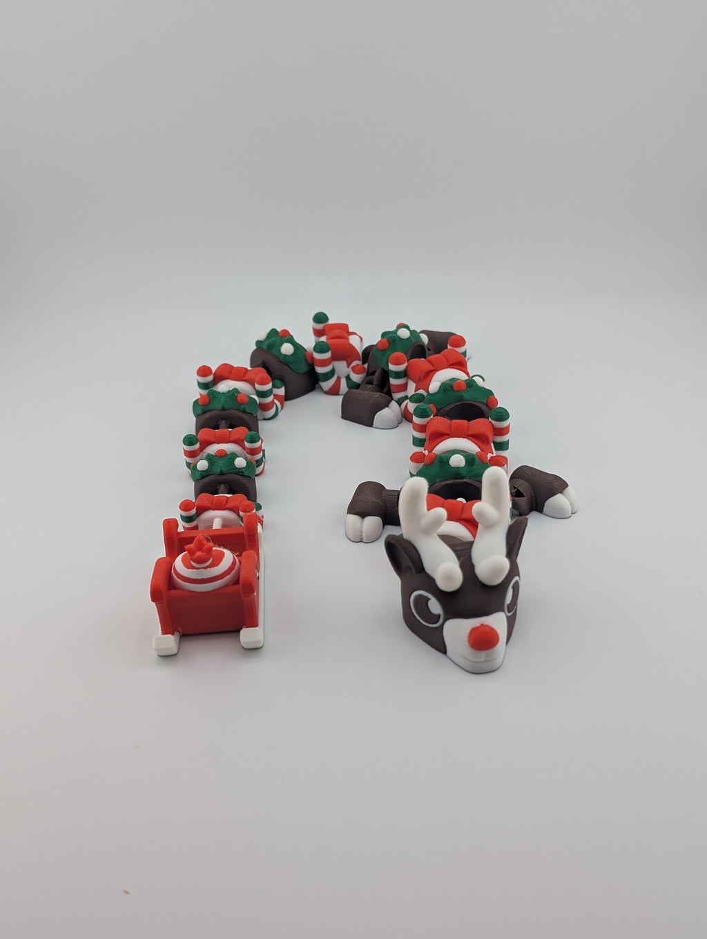 Articulating Reindeer Dragon – 16" 3D Printed Holiday Beast