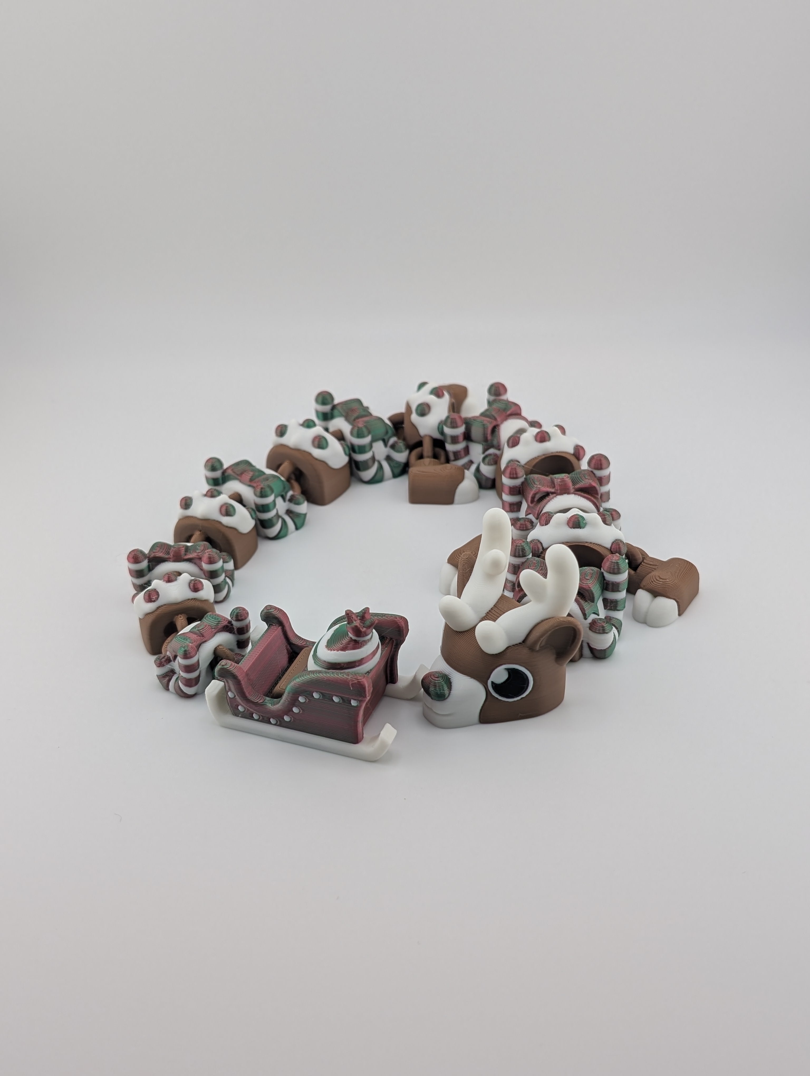 Articulating Reindeer Dragon – 16" 3D Printed Holiday Beast