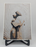 Hueforge Art Panel – “Compassion” (Jesus Embracing Woman) – 9.45"x6.65" PLA Print