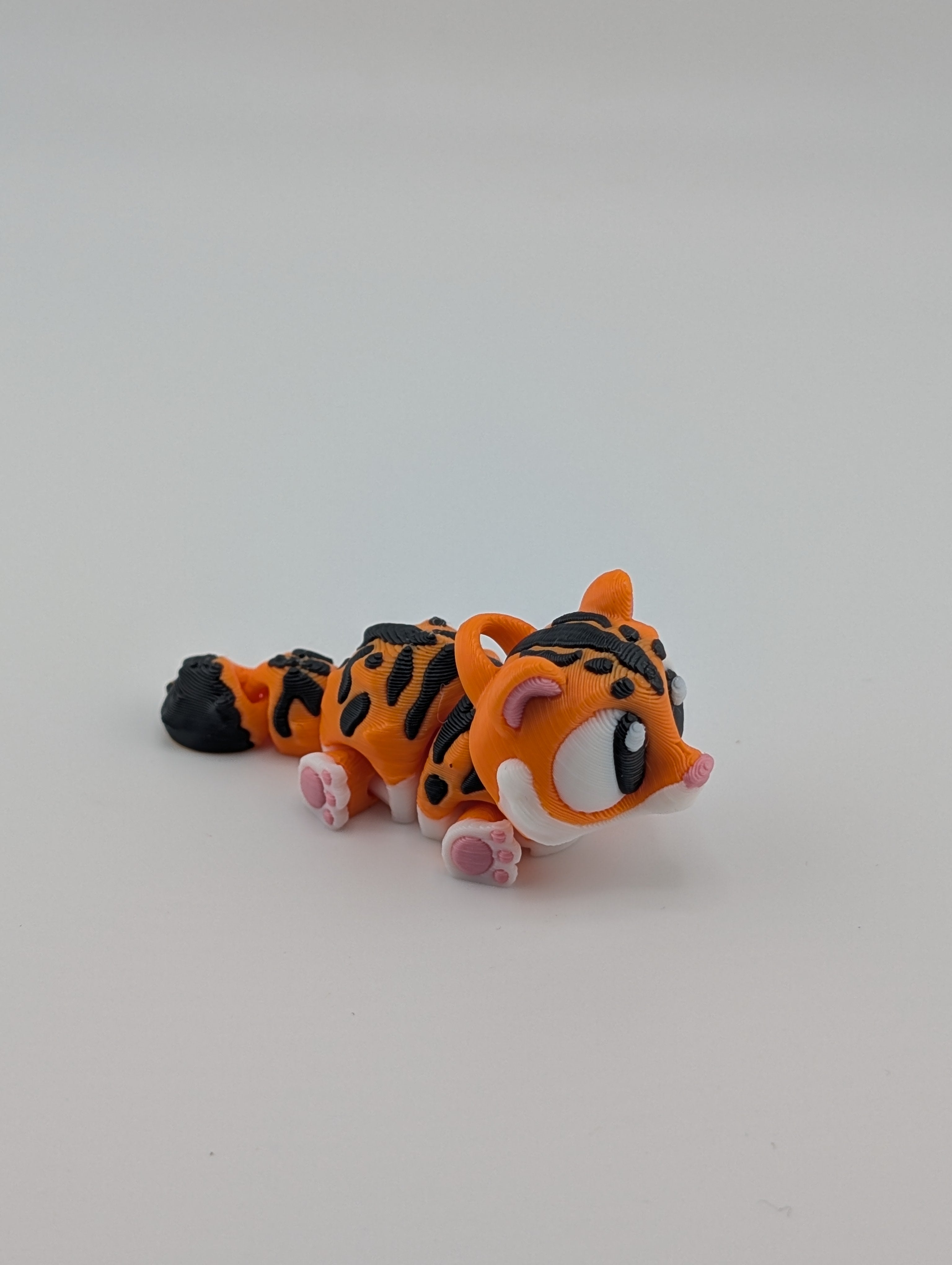 Mini Flexi Tiger Keychain  Fidget Toy for All Ages