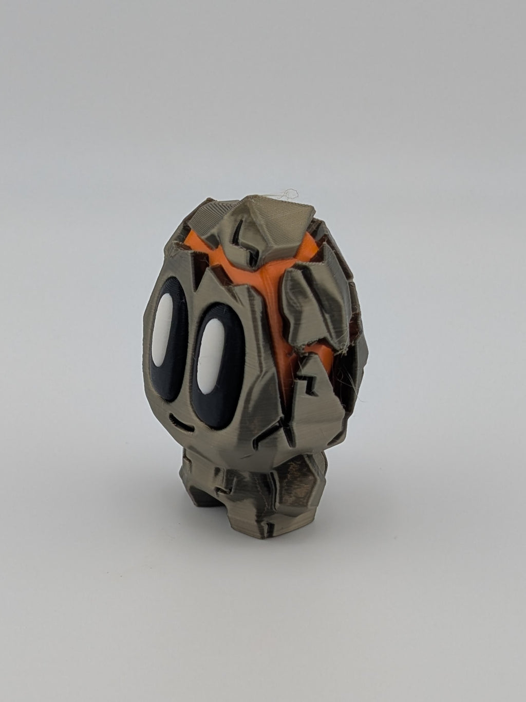 🪨🔥 2.2" Lava Rock Pet | Shimmering Bronze & Orange "Molten" Desk Companion 🌋📦