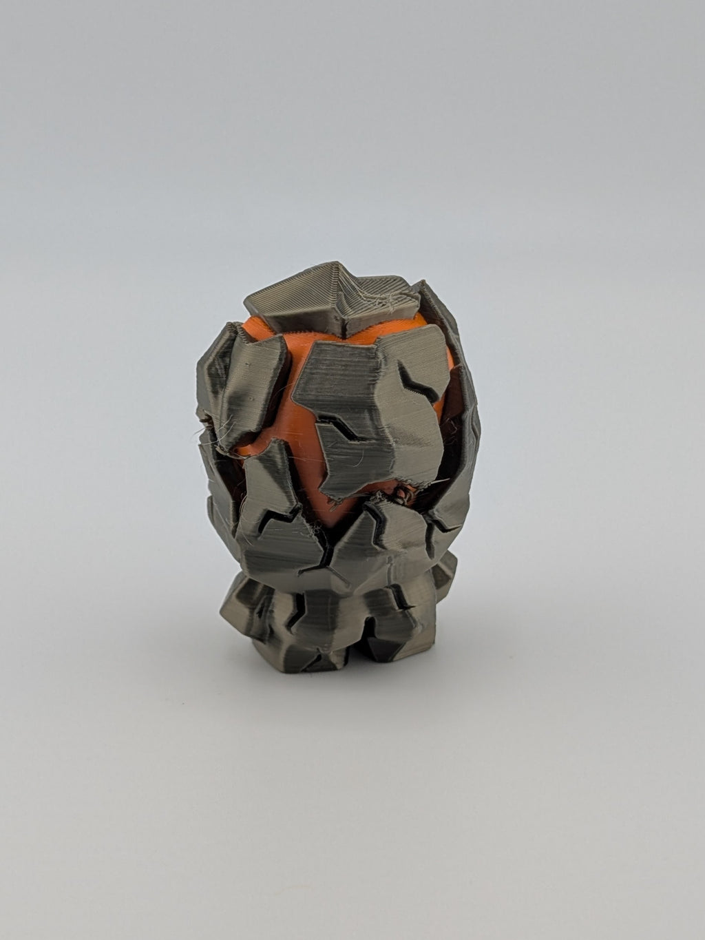 🪨🔥 2.2" Lava Rock Pet | Shimmering Bronze & Orange "Molten" Desk Companion 🌋📦