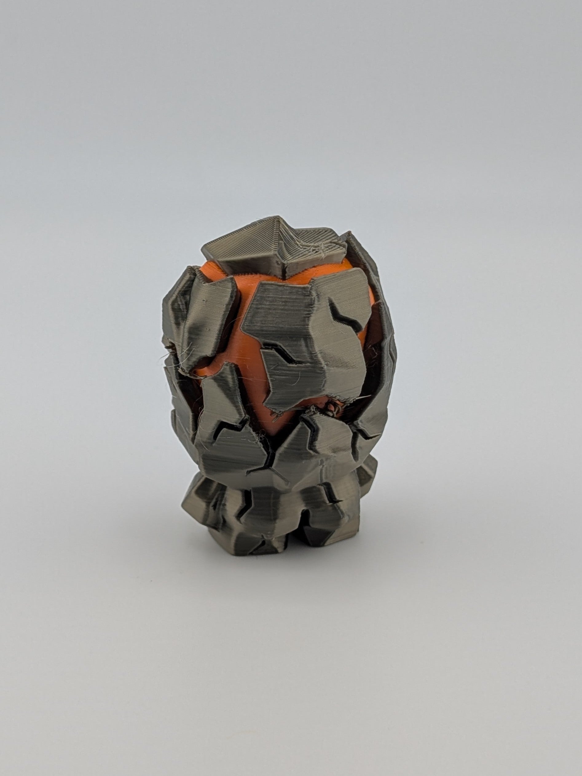 🪨🔥 2.2" Lava Rock Pet | Shimmering Bronze & Orange "Molten" Desk Companion 🌋📦