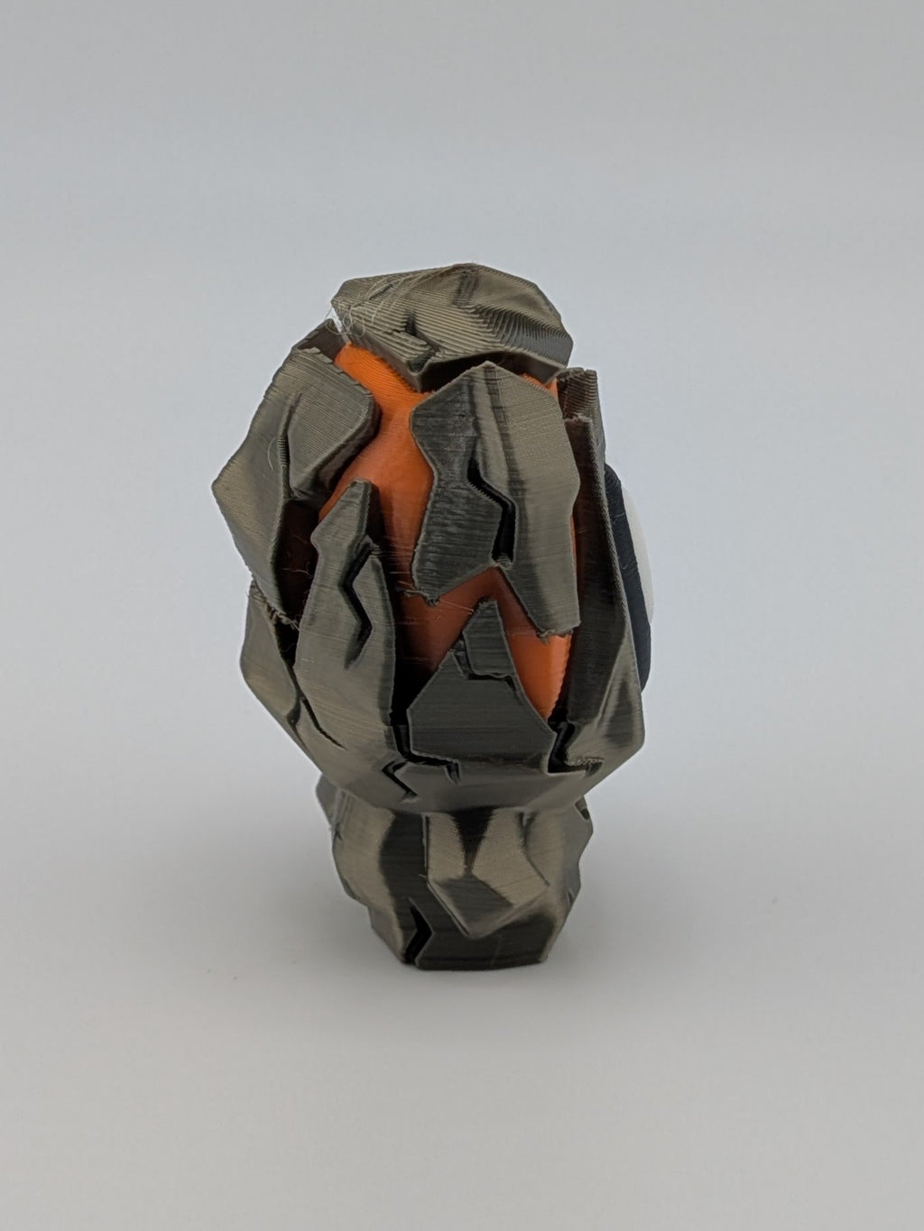 🪨🔥 2.2" Lava Rock Pet | Shimmering Bronze & Orange "Molten" Desk Companion 🌋📦