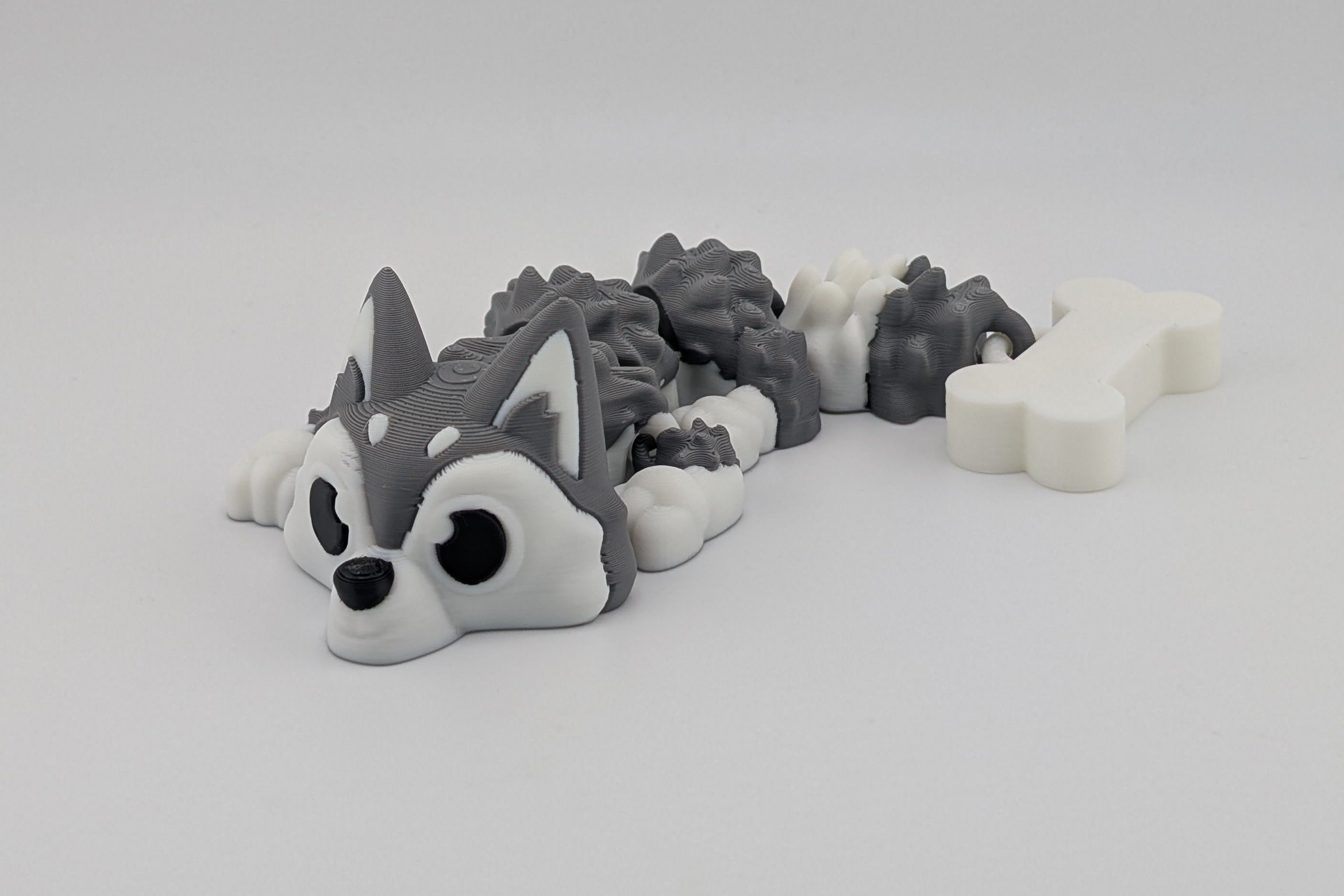 Mini Husky Dragon Fidget Toy – Articulated Flexi Pet for Kids & Adults