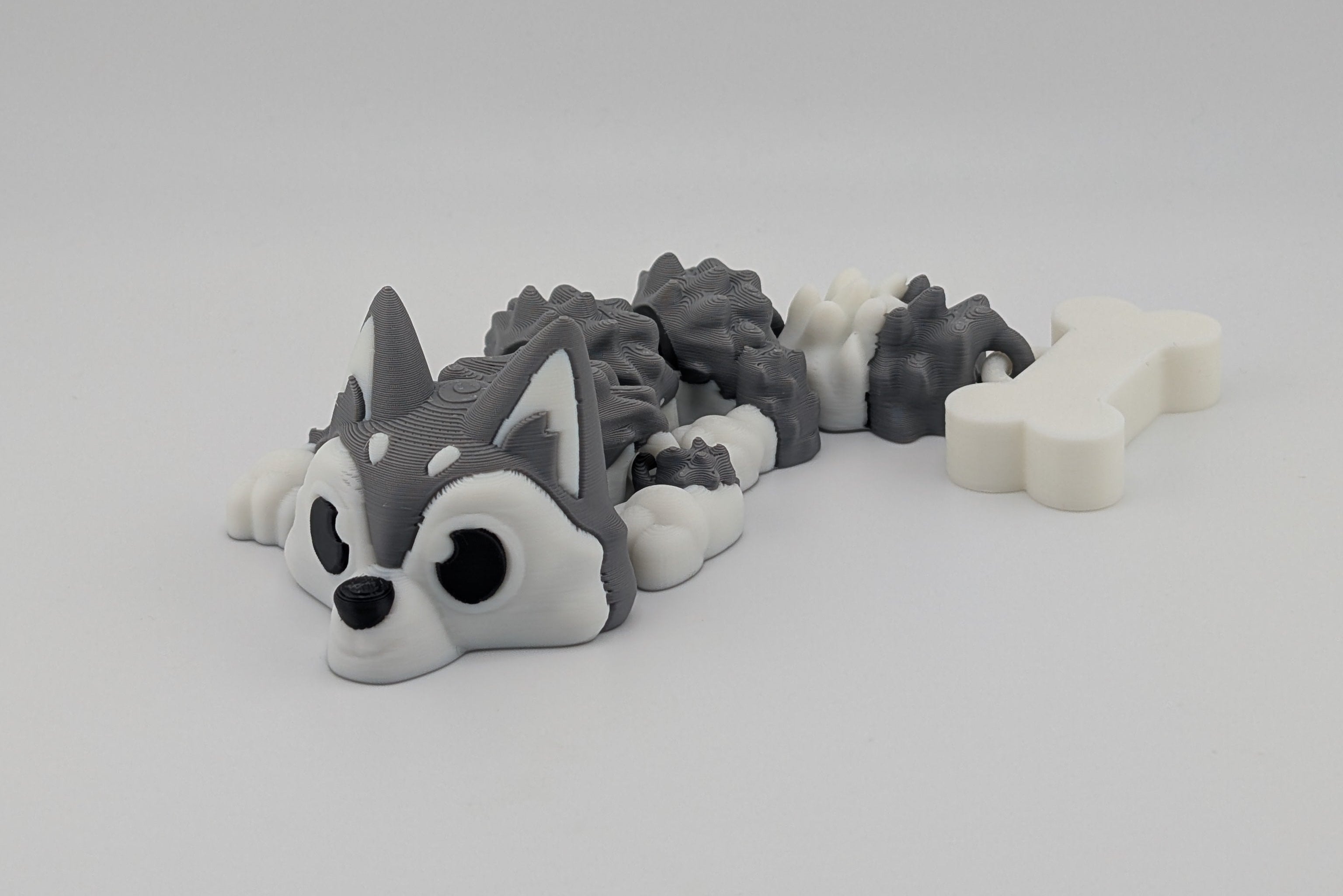 Mini Husky Dragon Fidget Toy – Articulated Flexi Pet for Kids & Adults