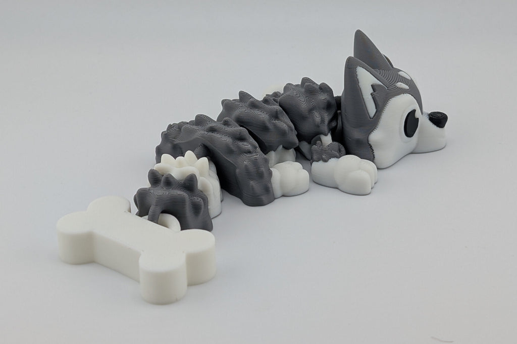 Mini Husky Dragon Fidget Toy – Articulated Flexi Pet for Kids & Adults