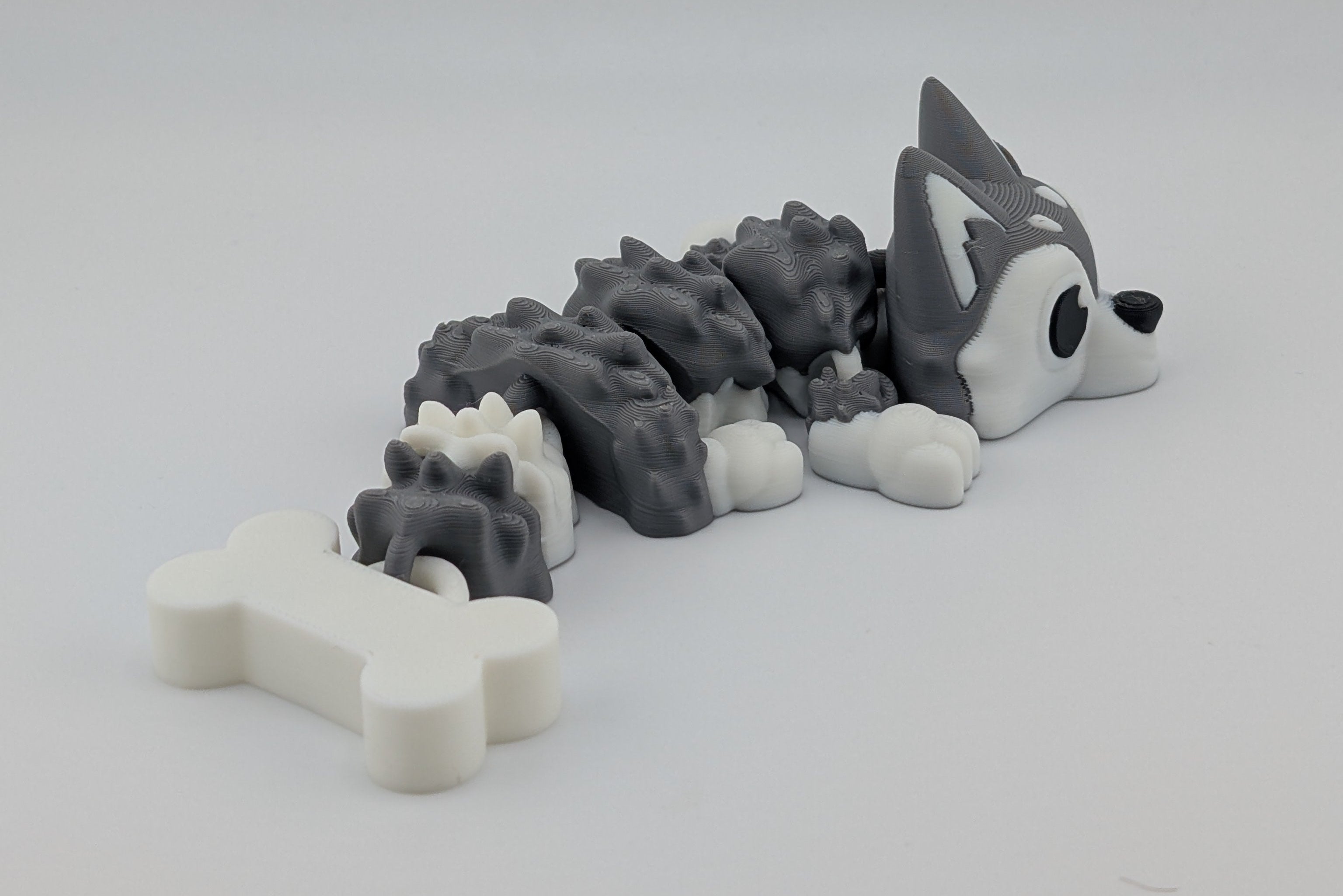 Mini Husky Dragon Fidget Toy – Articulated Flexi Pet for Kids & Adults