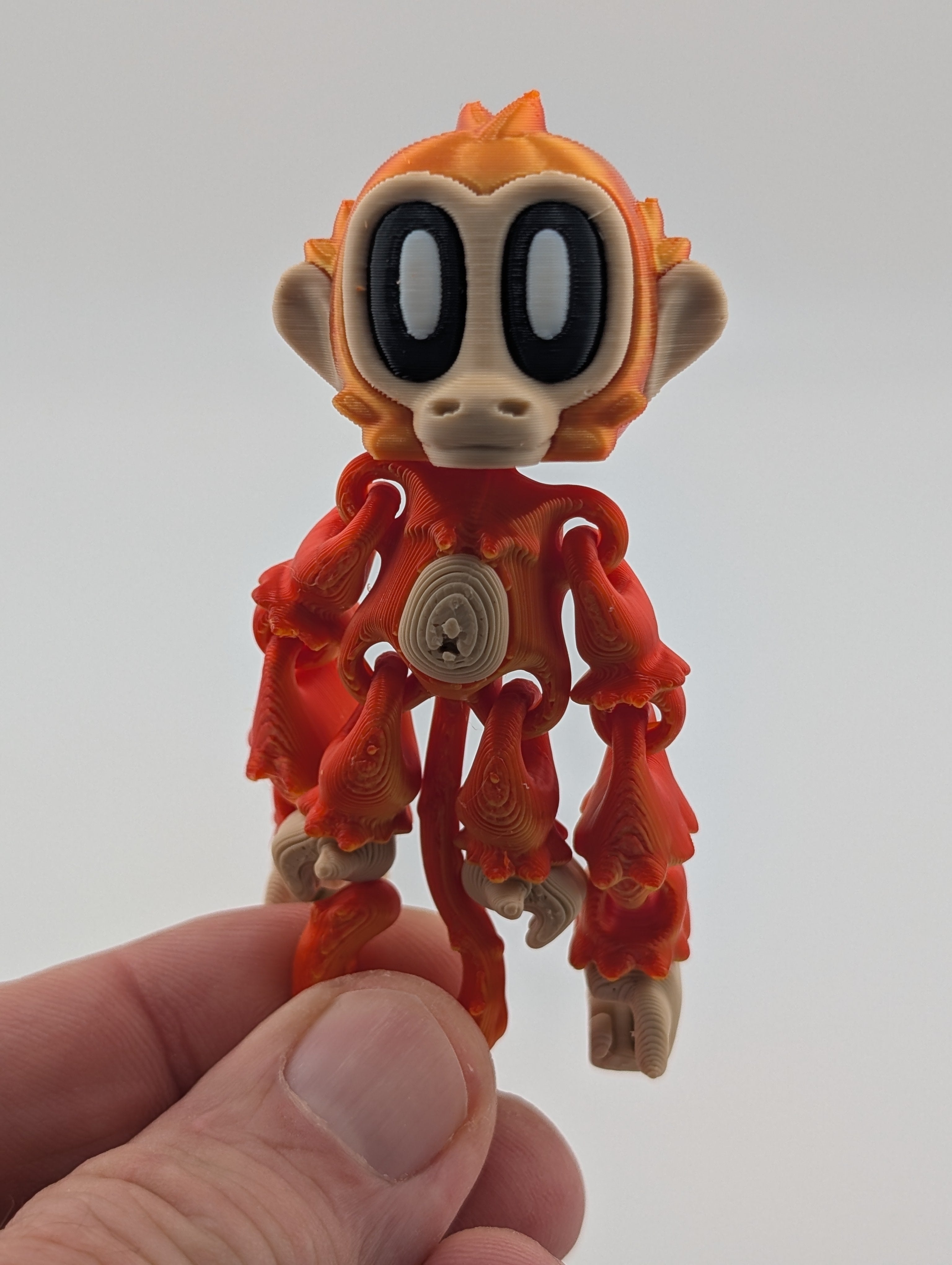 Articulated Monkey Toy – Hanging Fidget Keychain for Kids 3+