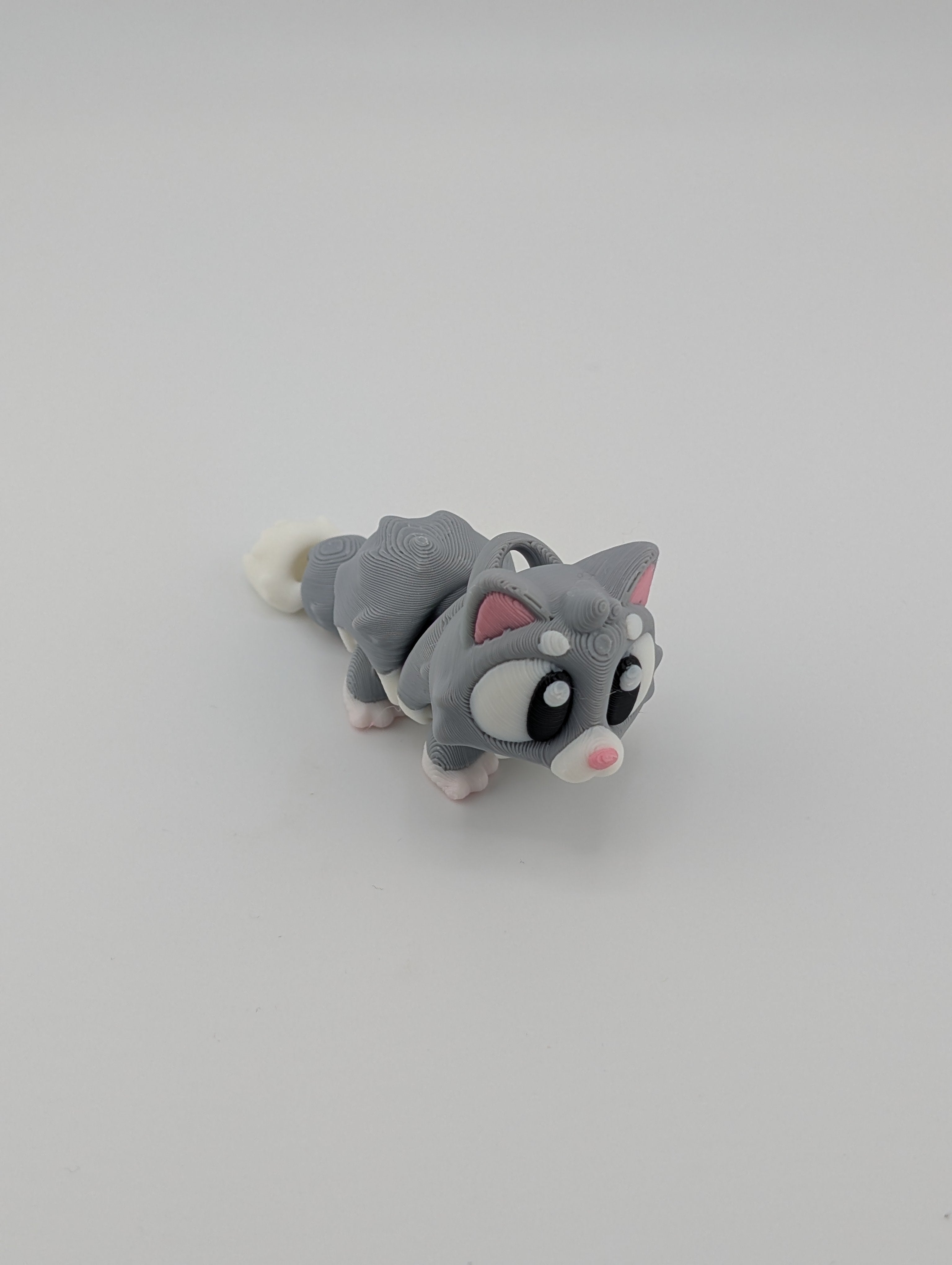 Flexi Cat Keychain Trio – Articulated 3" PLA Fidget Toy