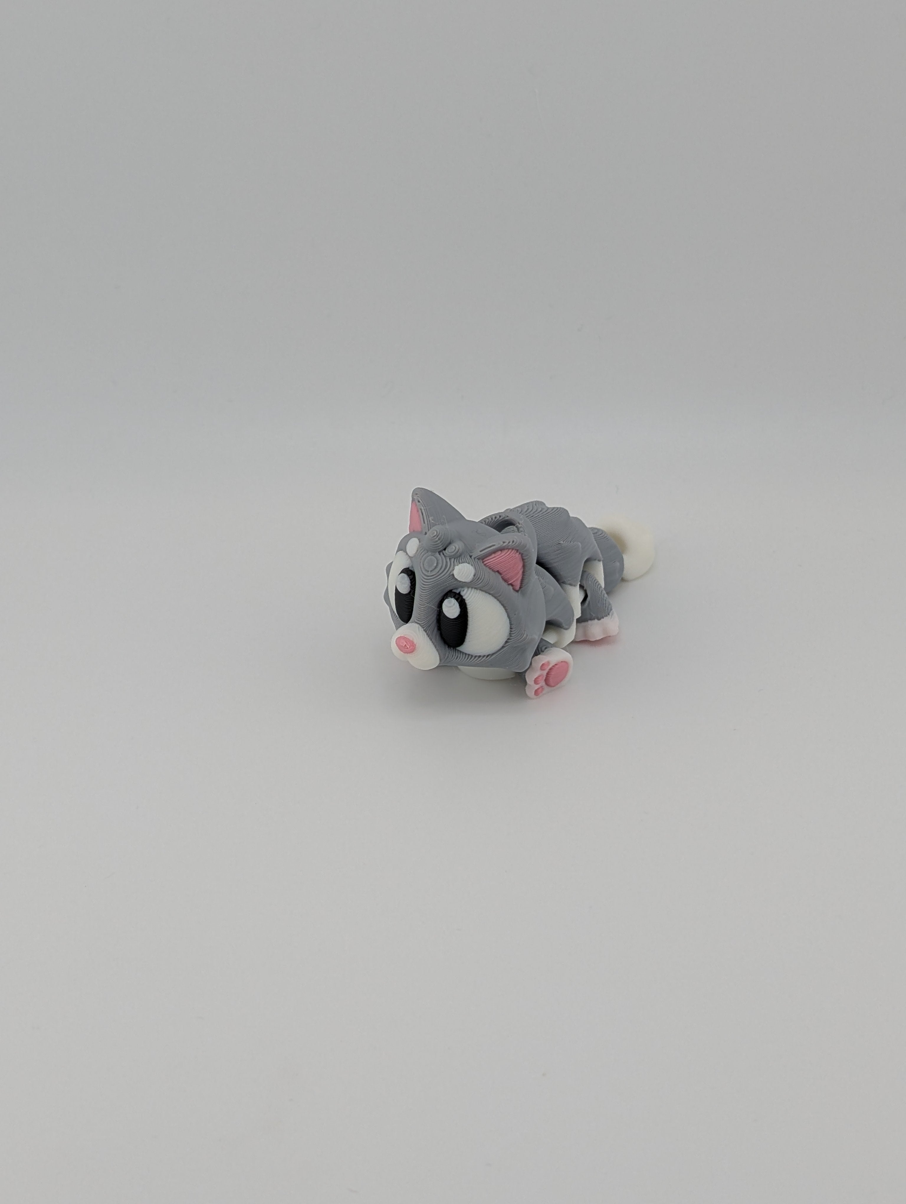 Flexi Cat Keychain Trio – Articulated 3" PLA Fidget Toy