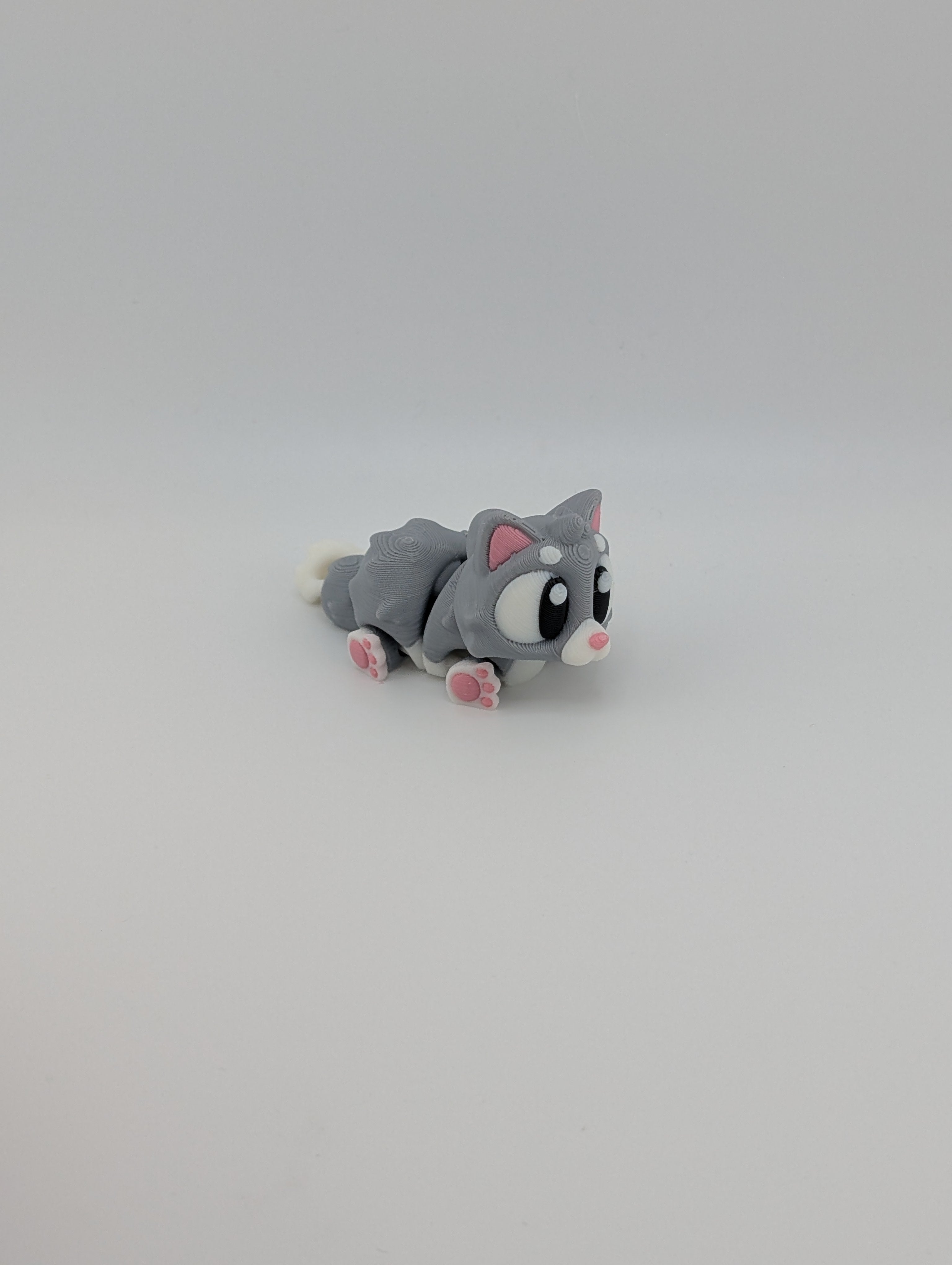 Flexi Cat Keychain Trio – Articulated 3" PLA Fidget Toy