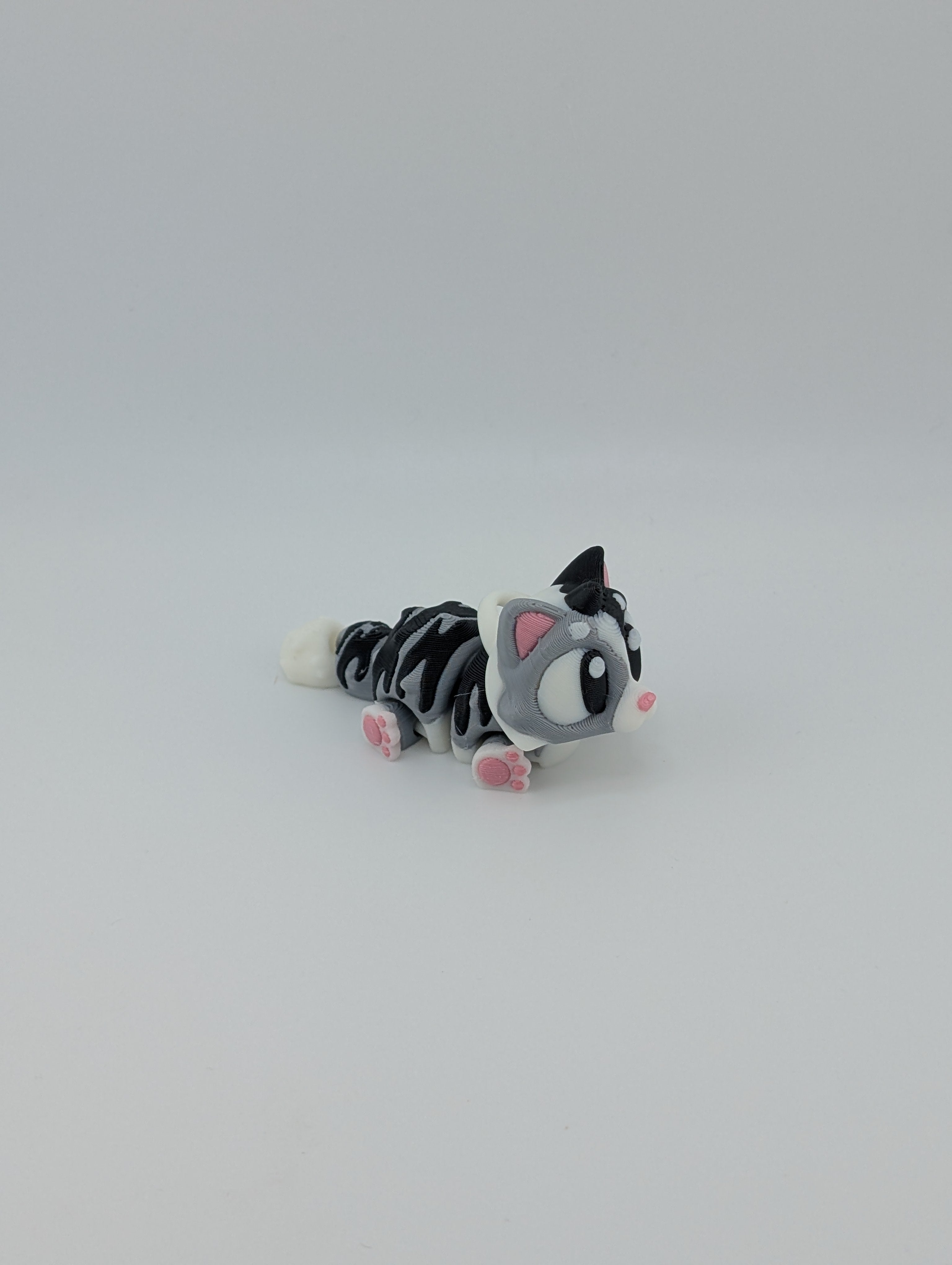 Flexi Cat Keychain Trio – Articulated 3" PLA Fidget Toy