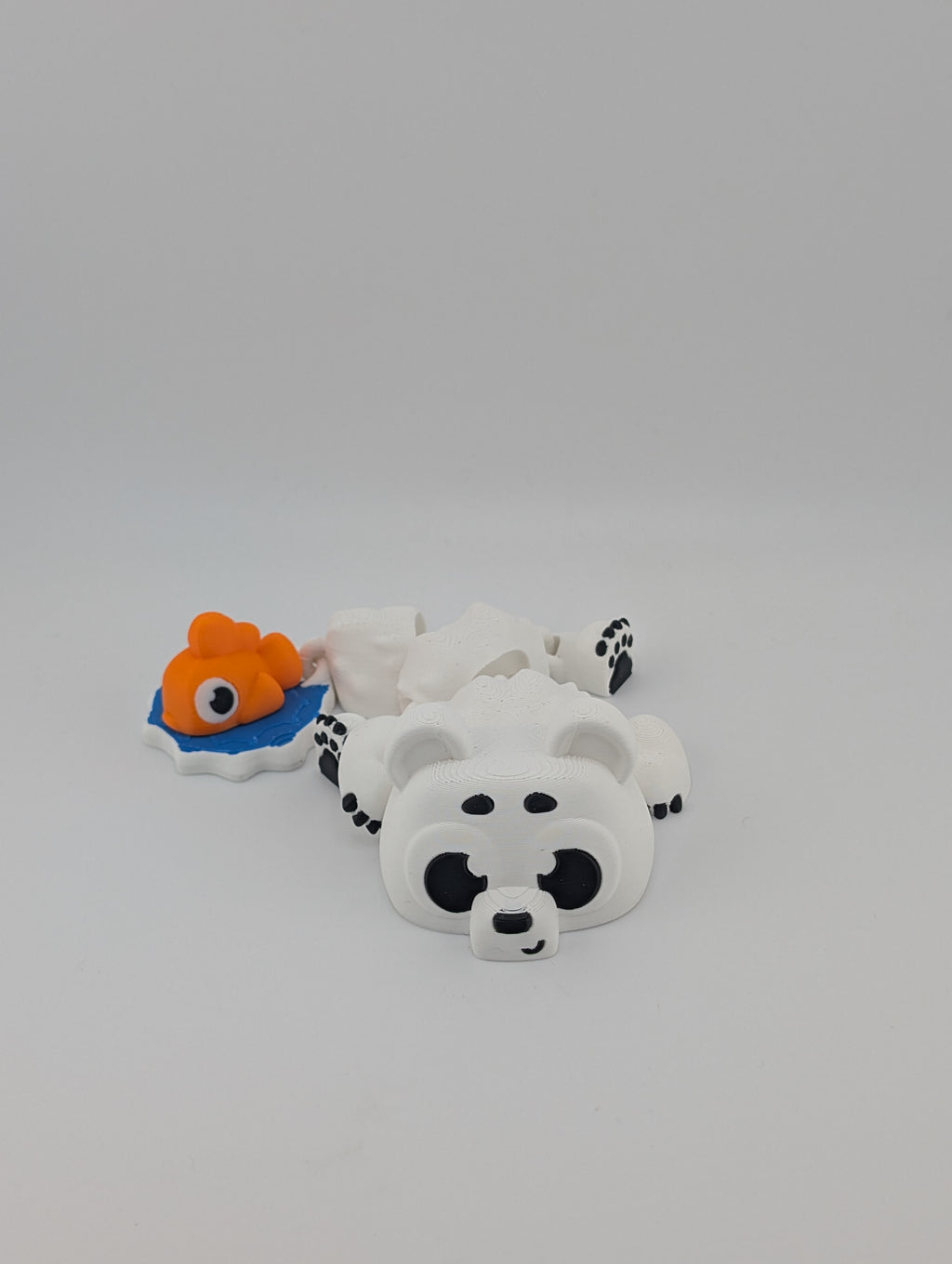 Polar Bear Mini Dragon – Flexi Fidget Toy with Arctic Flair