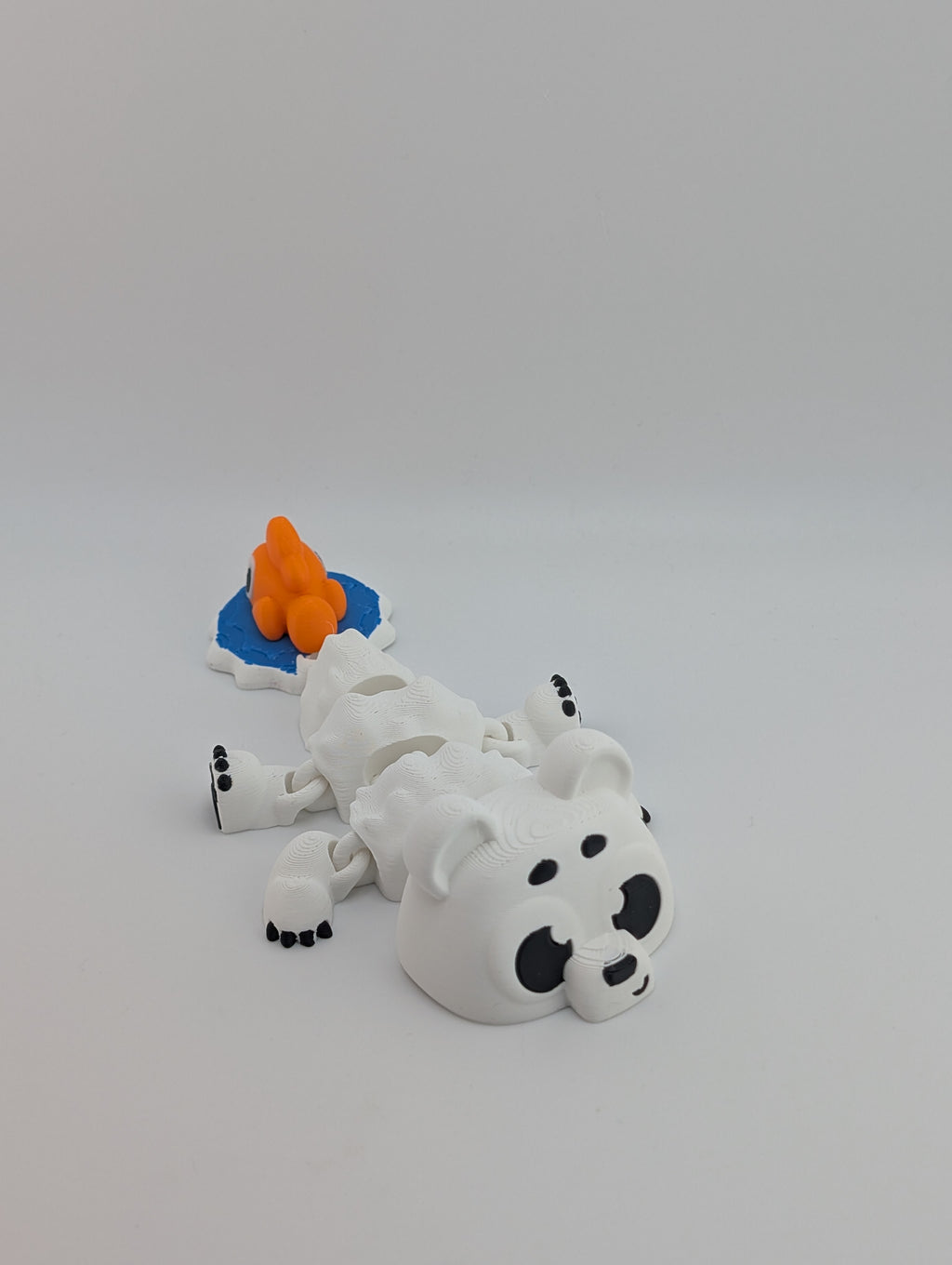 Polar Bear Mini Dragon – Flexi Fidget Toy with Arctic Flair