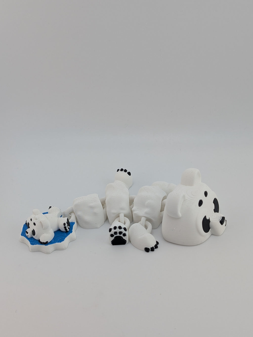 Polar Bear Mini Dragon – Flexi Fidget Toy with Arctic Flair