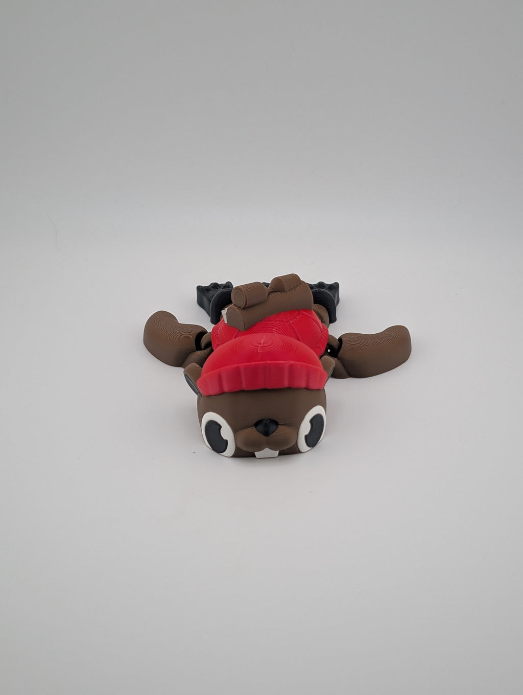 Flexi Beaver Turtle – Lumberjack Charm in a 4" Fidget Friend