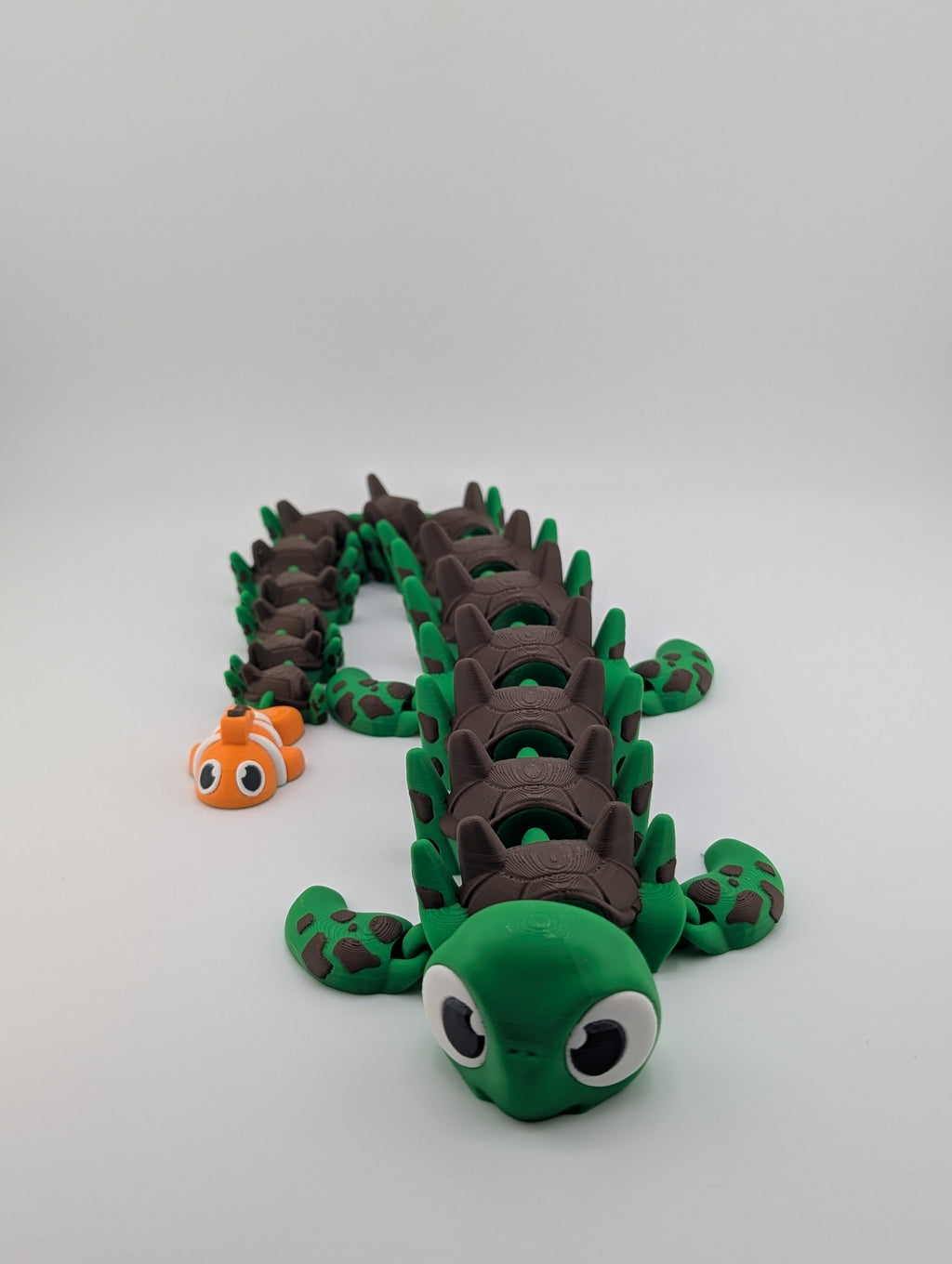 Turtle Shell Flexi Dragon with Fishy Tail – Articulated Fidget Toy