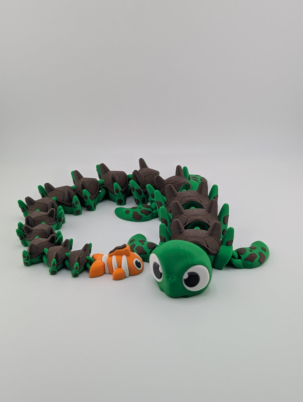 Turtle Shell Flexi Dragon with Fishy Tail – Articulated Fidget Toy