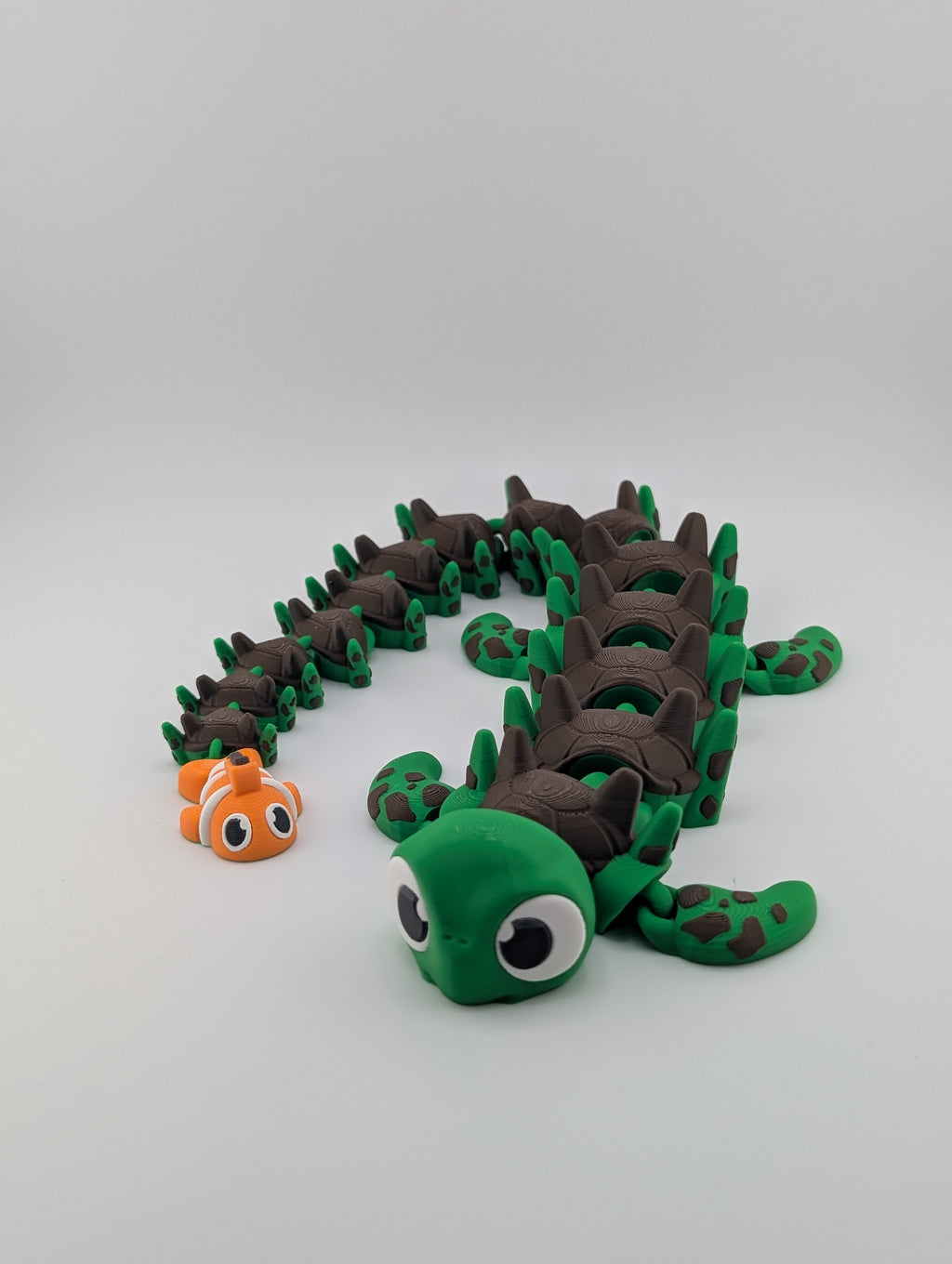 Turtle Shell Flexi Dragon with Fishy Tail – Articulated Fidget Toy