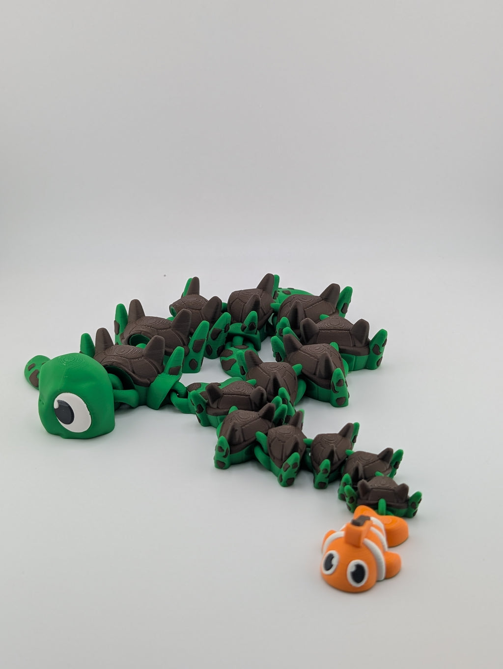 Turtle Shell Flexi Dragon with Fishy Tail – Articulated Fidget Toy