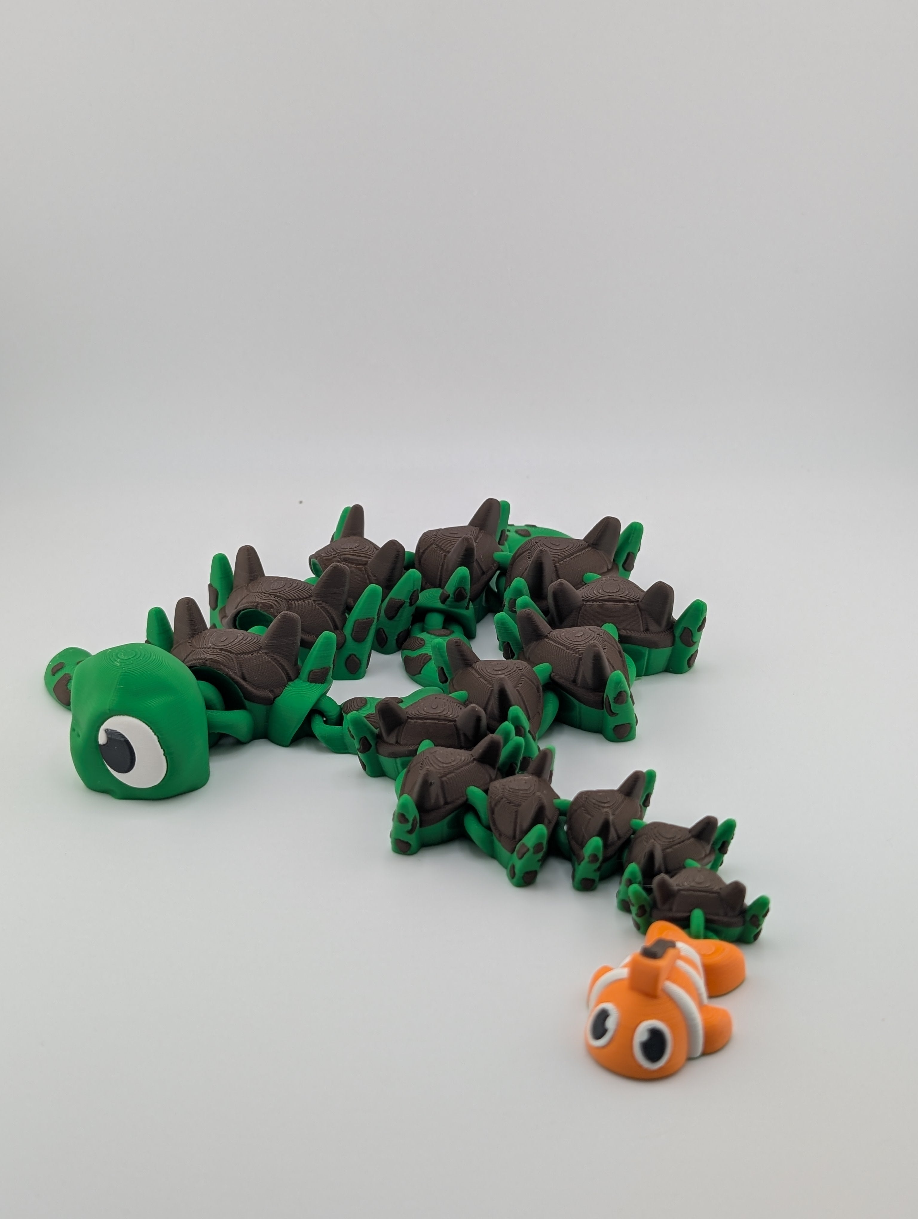 Turtle Shell Flexi Dragon with Fishy Tail – Articulated Fidget Toy