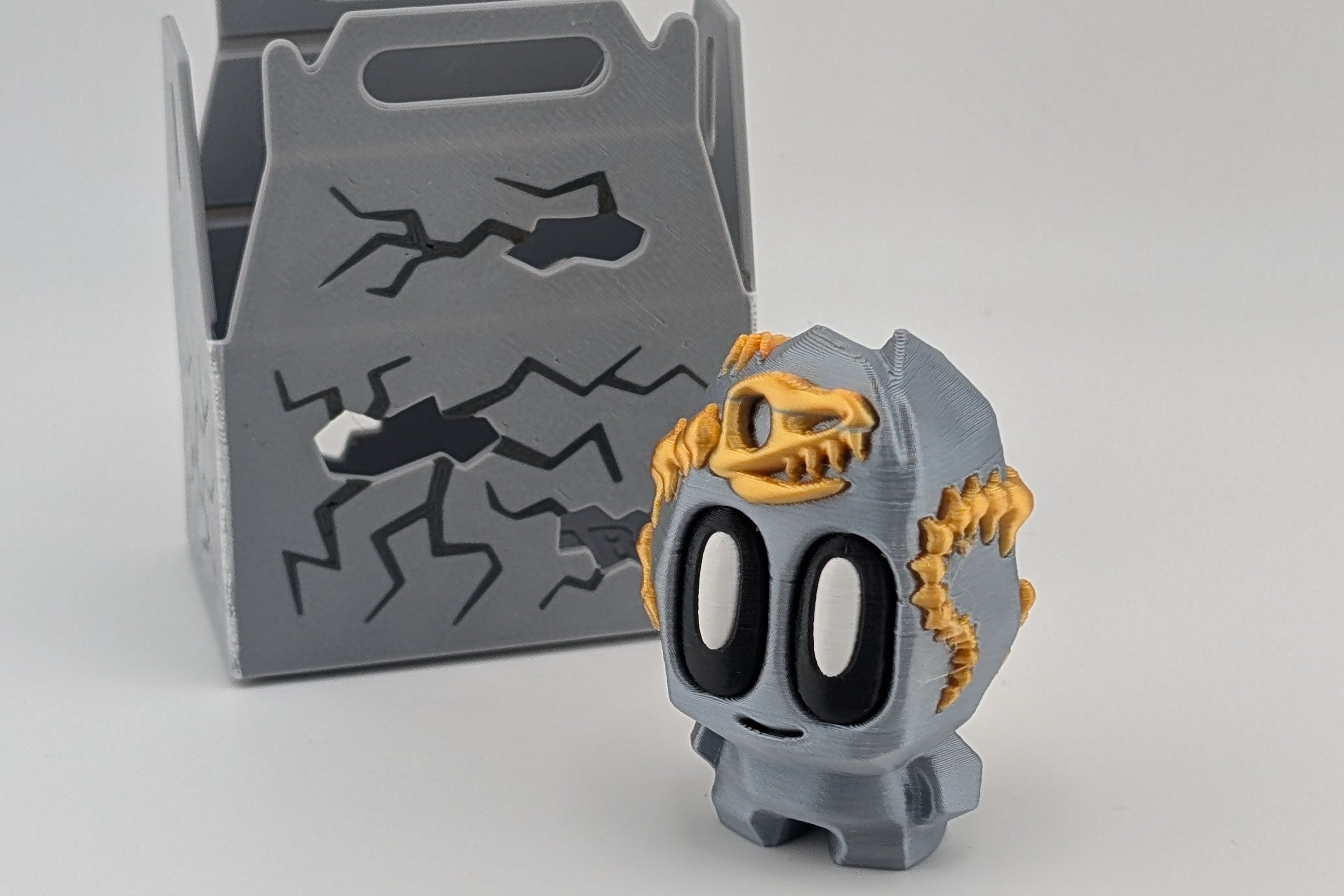 Bloblab Prehistoric Series – Fossil Rock Pet (Silk Silver & Gold PLA)