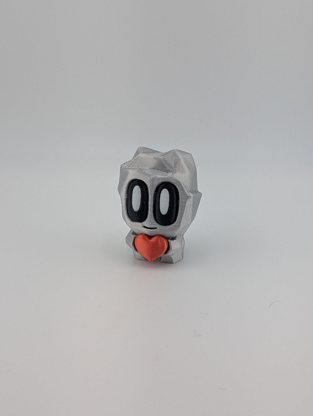 Bloblab Prehistoric Series – Heart Rock Pet (Silk Silver & Red PLA)