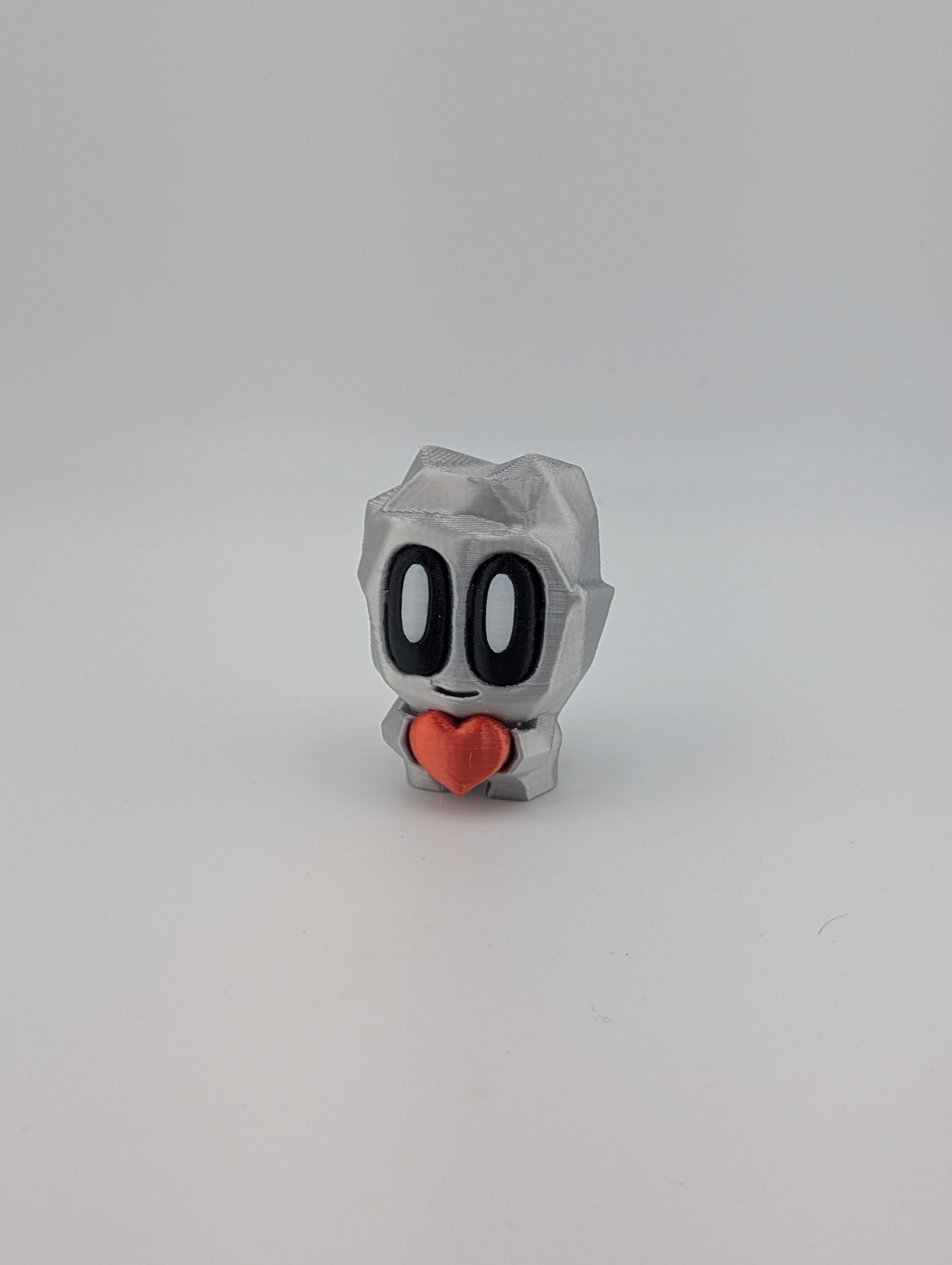 Bloblab Prehistoric Series – Heart Rock Pet (Silk Silver & Red PLA)