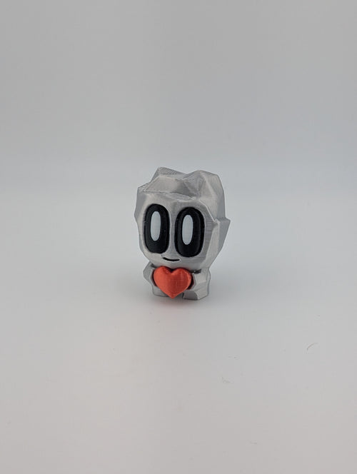 Bloblab Prehistoric Series – Heart Rock Pet (Silk Silver & Red PLA)