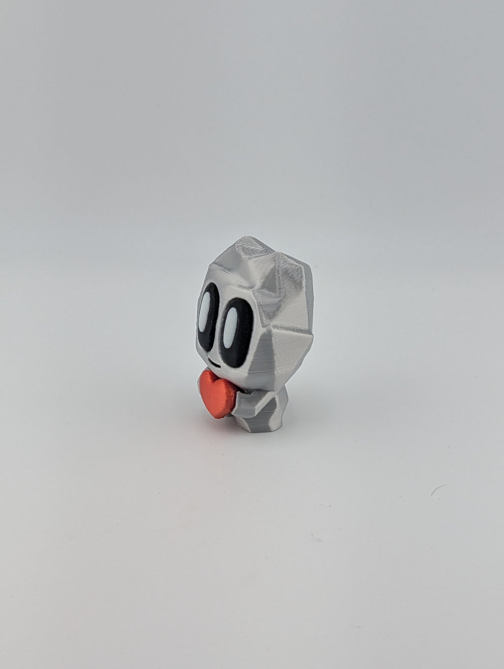 Bloblab Prehistoric Series – Heart Rock Pet (Silk Silver & Red PLA)