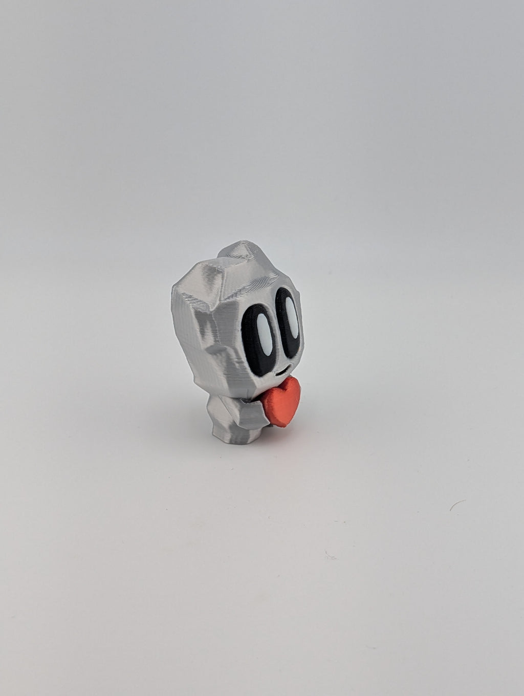 Bloblab Prehistoric Series – Heart Rock Pet (Silk Silver & Red PLA)